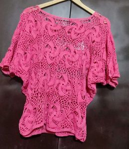 Pink Crochet Top For 38 Bust