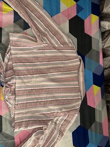 Striped Crop Top - Long Sleeve