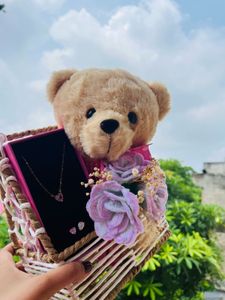 Teddy Bear Gift Set with Necklace & Earrings