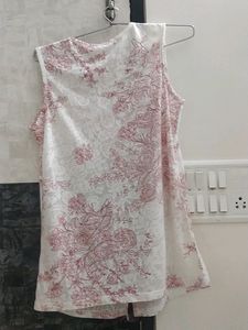 White Pink Floral  Shrug