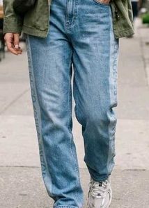 Blue Jeans with Side Print
