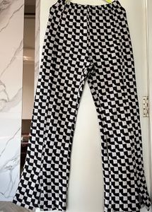 Geometric Print Wide Leg Pants