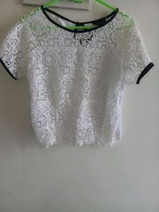 Imported White Lace Top