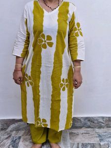 Chic Cotton Kurta Set with Dupatta