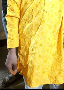 Boys Yellow Kurta Set