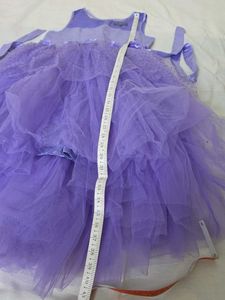 Girls Lavender Partywear Net Gown