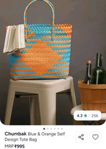 Chumbak Woven Tote Bag - Unique Design