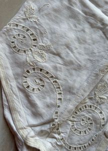 Elegant White Embroidered cutwork tunic