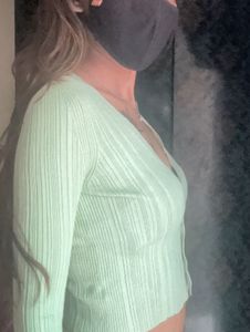 Mint Green Cropped Cardigan