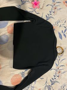 Black Cropped Blazer Jacket