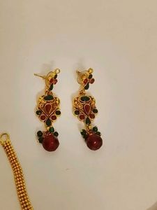 Gold Plated Necklace and Earring S