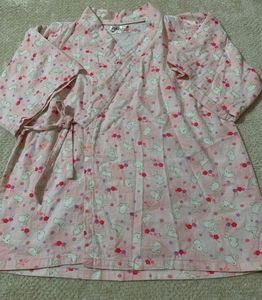 Pink Bunny Print Kimono Style Top