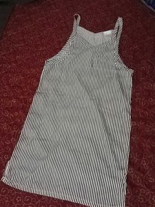 Striped Pinafore Dress