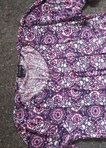 Boho Floral Print Tunic Top