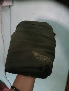 Elegant Olive Green Abaya dupatta