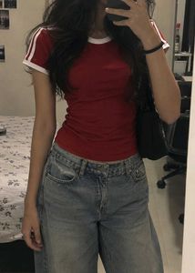 Red Ringer Tee