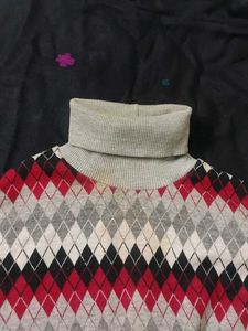 Argyle Turtleneck Sweater
