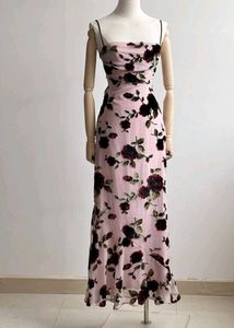 Elegant Pink Floral Slip Dress