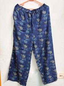 Stylish Blue Lotus Print Kurta Set
