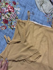 mustard off shoulder top