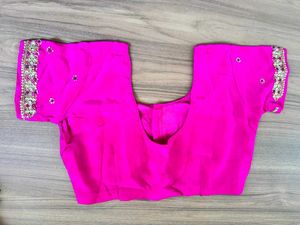 Raspberry Pink Embroidered Blouse