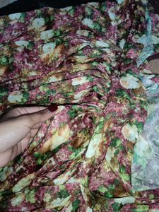 Floral Silk Suit And Patila Salwar