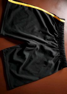 Black Athletic Shorts with orange strips