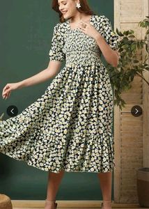 Floral Smocked Puff Sleeve Maxi Dress