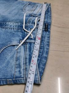Wide Leg Denim Jeans with Drawstring Waist
