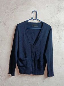 Classic Navy Blue Cardigan Sweater