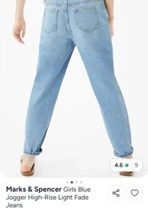 M&amp;S Light Wash Wide Leg Jeans