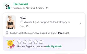Nike Pro Sports (XS size)Bra
