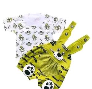 Kids Malticolour Unisex Cotton Dungaree