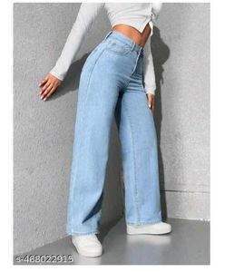 Zara Light-Wash Wide-Leg Jeans