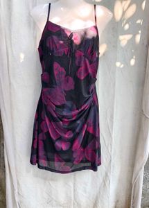 231110. Chic Butterfly Print Mini Dress