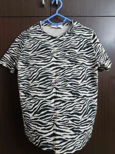 Mango Zebra Print T-Shirt