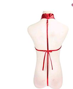 metallic wet look one piece swinwear bodysuit