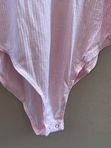 Light Pink Ribbed Bodysuit