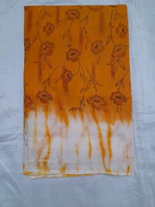 Pure Batik Print Cotton Saree With Blouse