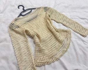 🎁Crochet Long Sleeve Top A