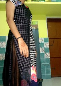Black &amp; White Checked Dress