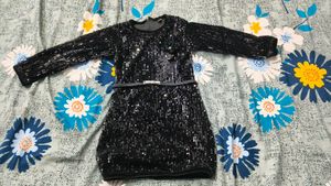 Sparkly Black Sequin Party Dress