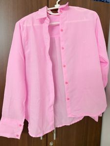 Stylish Pink Oversized Shirt