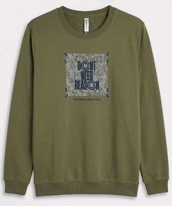 Men's Olive Green Graphic Sweatshirt