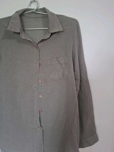 Classic Olive Green Button-Up Shirt
