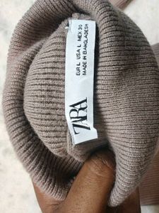 Ribbed Turtleneck Knit Sweater