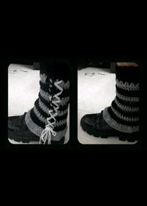 Striped Crochet Leg Warmers