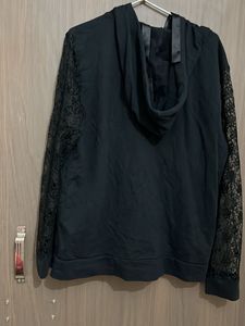 DEFACTO BRANDED  JACKET Lace Sleeve Hoodie