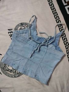Light Blue Denim Cami Top