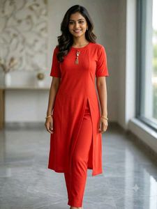 Vibrant Rust dress